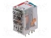 Releu electromagnetic, 220V DC, 6A, 4PDT, serie R4N, RELPOL - R4N-2014-23-1220-WTLD foto