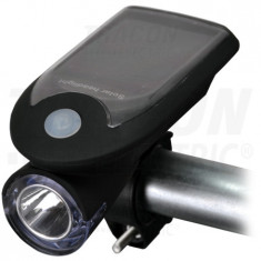Lanterna LED pentru bicicleta cu panou fotovoltaic BLCS3W 3W, 6000K, 1200mAh Li-Ion, 200lm, IP64, 6h