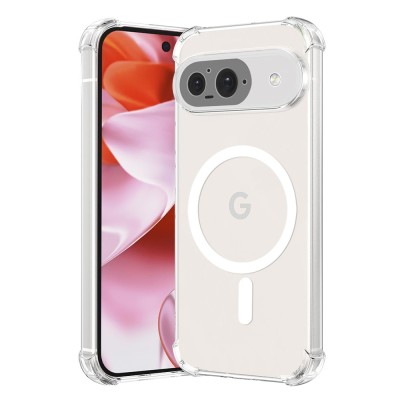 Husa Google Pixel 9 Techsuit Shockproof Clear Silicone MagSafe, transparenta foto