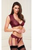 Set sexy ce contine top din dantela fina si chilot cu decupaj SEXY LACE BRA &amp;, Baci