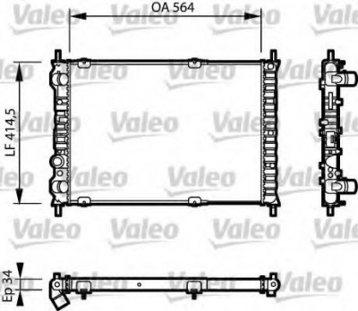 Radiator, racire motor FIAT MAREA (185) (1996 - 2007) VALEO 732787 foto