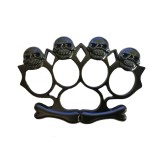 Box Rozeta Autoaparare Craniu Negru Metal 12cm x 8.5cm, 163g Ideallstore