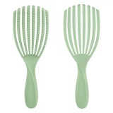Perie Păr Flexibilă, Model Perforat, Culoare Lila Verde, Material Plastic, Dimensiune 23 cm, Oem