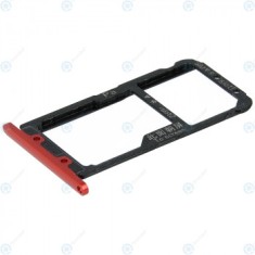 Huawei Nova 3 (PAR-LX1, PAR-LX9) Tavă Sim + Tavă MicroSD roșie 51661JSE