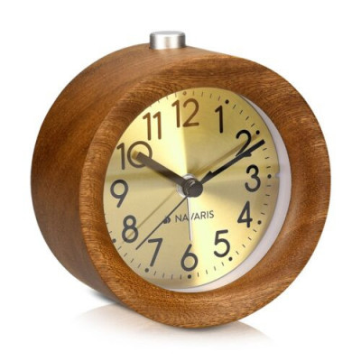 Ceas cu alarma analogic din lemn Snooze Retro, 45470.18 foto