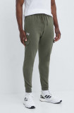 Under Armour pantaloni de trening culoarea verde, neted