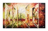Cumpara ieftin Tablou 3D inspirational pictat manual, Vieti paralele, 100x60cm ulei pe panza in cutit, Valentin Pop