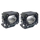 Set 2 proiectoare auto LED, lupa, 50W/set, 12/24V, 6000K, 3000lm
