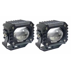 Set 2 proiectoare auto LED, lupa, 50W/set, 12/24V, 6000K, 3000lm