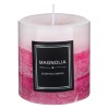 Lum&acirc;nare Decorativă, Model Magnolia, Aromă, Roz-Fucsia, Dimensiuni 7x7.5cm, Timp de Ardere 25 Ore, Parafină, Oem