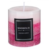 Lum&acirc;nare Decorativă, Model Magnolia, Aromă, Roz-Fucsia, Dimensiuni 7x7.5cm, Timp de Ardere 25 Ore, Parafină, Oem