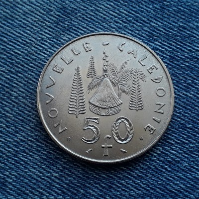 2p - 50 Francs 1967 Noua Caledonie / an unic de batere / Nouvelle Caledonie foto