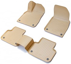 Set de 5 covorase bej cauciuc 3D stil tavita premium pentru Audi Q8, SQ8 din 2018 foto