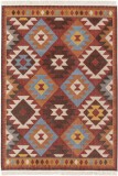 Cumpara ieftin Covor Model RE BORN 21803-124, Marime 80 x 150 cm, Caramiziu, Maro, Ruginiu, Bumbac reciclat si Polipropilena, Living, Dormitor, Sufragerie, Birou