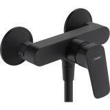 Baterie dus Hansgrohe Logis, aparenta, cartus ceramic, mat, negru, 71600670