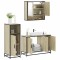vidaXL Set mobilier de baie, 3 piese, stejar sonoma, lemn prelucrat 3300981