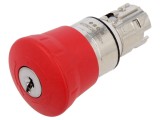 Comutator de siguranță cu cheie EAO 22mm, poziție stabilă 2, roșu 45&deg;