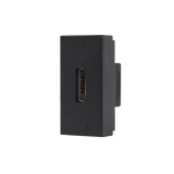 Cumpara ieftin Priza HDMI modulara Luxion 1M negru, standard italian pentru rame din sticla