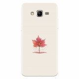 Husa silicon pentru Samsung Grand Prime, Autumn Tree Leaf Shape Illustration