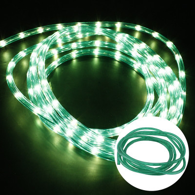Furtun luminos cu LED, diametru 12 mm, verde foto