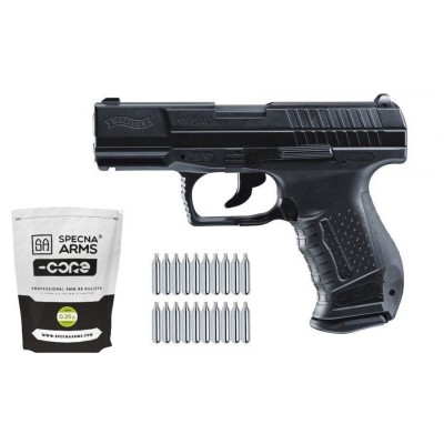 Pistol Airsoft Walther P99 DAO 4 JOULE + 20 Capsule CO2 +1000 de bile 0,25 g foto