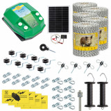 Pachet gard electric complet 5000&nbsp;m, 7,2&nbsp;Joule, cu sistem solar, pentru animale sălbatice, AgroElectro