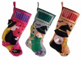 Cumpara ieftin Set 3 ciorapi decorativi Halloween Befana textil multicolor cm 25 x 45 H