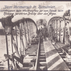 3289 - ARGES, Bridge on the river Arges Romania - old postcard - unused 17/12 cm