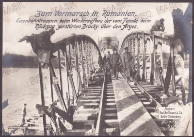 3289 - ARGES, Bridge on the river Arges Romania - old postcard - unused 17/12 cm foto