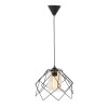 Pendul Negru 1xE27 60W Erste, Metal/Sticla, Modern, Dormitor/Living/Hol