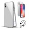 Husa de protectie magnetic 360 pentru apple iphone xr, argintiu