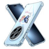 Husa antisoc pentru honor magic7 pro - airbag magsafe, col&Egrave;uri ranforsate- butterfly albastru