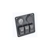 Panou de control cu voltmetru, 3 &icirc;ntrerupatoare si 2 porturi USB Cod: SP04 / SPA16 Automotive TrustedCars, Oem