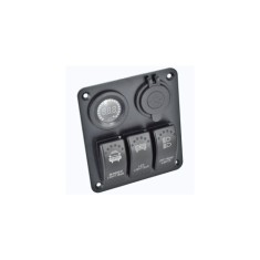 Panou de control cu voltmetru, 3 &icirc;ntrerupatoare si 2 porturi USB Cod: SP04 / SPA16 Automotive TrustedCars