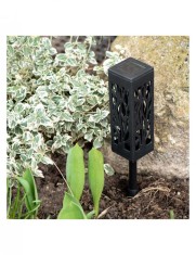 Set 4 lampi solare de gradina cu picior tip Lampion cu LED