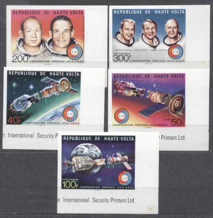 Haute Volta 1975 Space, Apollo-Soyuz, IMPERF., MNH S.433