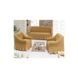 Cumpara ieftin Set huse 311, pentru canapea 3 locuri si 2 fotolii Beige deschis - HCL120