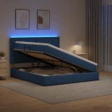 Cumpara ieftin Pat cu LED si saltea albastru 160 x 200 cm Tesatura