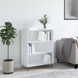 Cumpara ieftin Bibliotecă, alb extralucios, 69,5x32,5x90 cm, lemn prelucrat