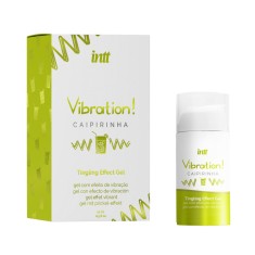 Gel Unisex cu Efect Vibrant, Pulsatie, Incalzire Intt - Vibration, Aroma Caipirinha, 15ml foto