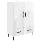 vidaXL Bufet Alb foarte lucios 66 x 34,5 x 95 cm Lemn prelucrat 894899