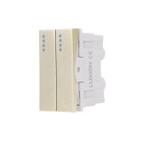 Cumpara ieftin Intrerupator dublu mecanic Luxion 2M/1M auriu, standard italian