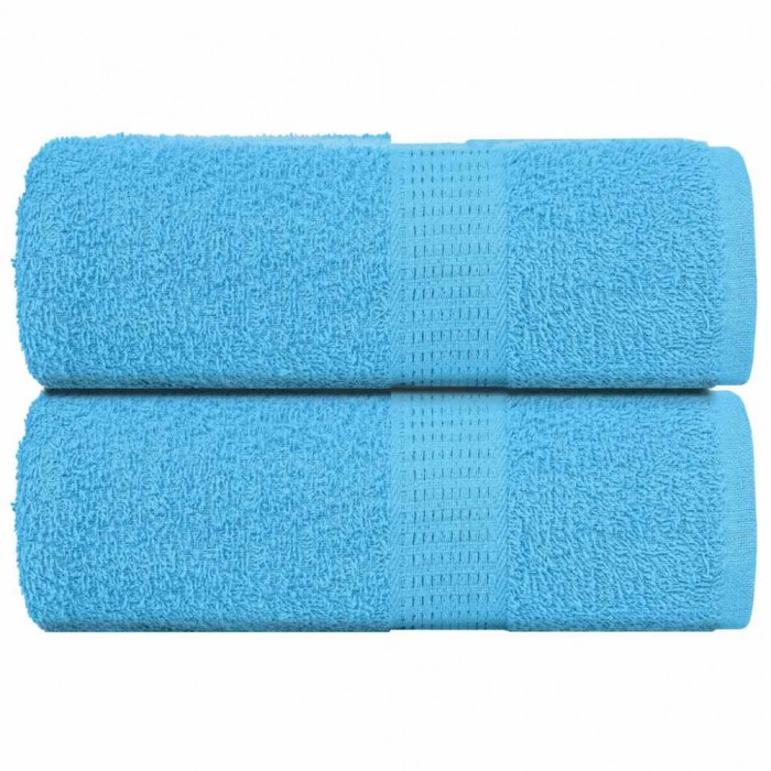 vidaXL Prosoape pentru oaspeți 2 buc turcoaz 360 g/m&sup2; 100% bumbac
