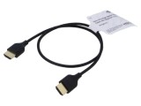 Cablu HDMI Goobay 0.5m Slim HDCP 2.2 HDMI 2.0 Mufă dublă 75297