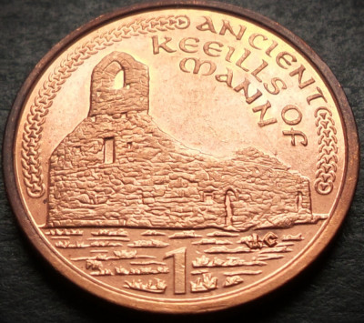 Moneda exotica 1 PENNY - ISLE OF MAN, anul 2001 * cod 4552 foto