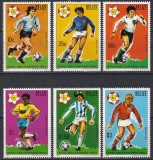 Belize 1981 - Cupa Mondială de fotbal - Spania, Serie + 2 Colite, Cota 72 EURO, 4 POZE, SET COMPLET, MNH