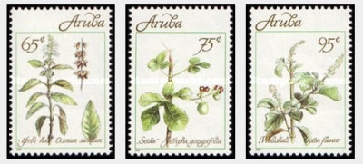 Aruba 1991 - Plante medicinale, serie neuzata foto