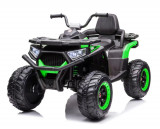 ATV electric copii 4x4, Kinderauto SuperOffroad, 140W 12V, RC, recomandat pentru 3-9 ani, culoare verde