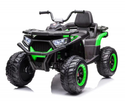 ATV electric copii 4x4, Kinderauto SuperOffroad, 140W 12V, RC, recomandat pentru 3-9 ani, culoare verde foto