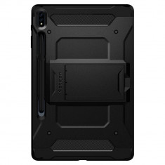 Husa Antisoc Spigen Tough Armor pentru Samsung Galaxy Tab S7+ 12.4&amp;quot; (SM-T970/T976), Functie Stand, Negru foto